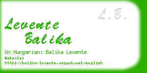 levente balika business card